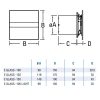 Cata E-100MST ventilátor metakrilát előlappal, utószellőztető funkcióval, szürke