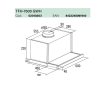 Cata TFH-7600 GWH Beépíthető teleszkópos páraelszívó | 1000/710m3/óra | 60 cm | Fehér üveg