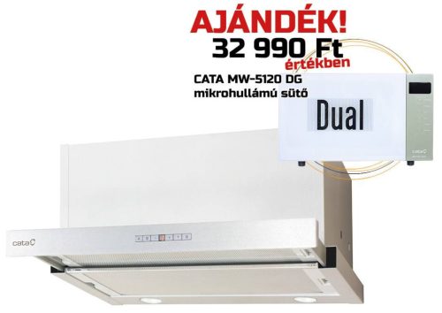 Cata - Páraelszívó TFH-7600 X inox +  AJÁNDÉK Cata MW-5120 DG green mikrohullámú sütő