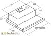 Cata TF-2003/60 Beépíthető teleszkópos páraelszívó | 600m3/óra | 60 cm | Fekete