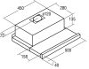 Cata TF-5250 Beépíthető teleszkópos páraelszívó| 600m3/óra | 50 cm | Fehér