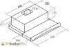 Cata TF-5250 WH/L Beépíthető teleszkópos páraelszívó | 600m3/óra | 50 cm | Fehér