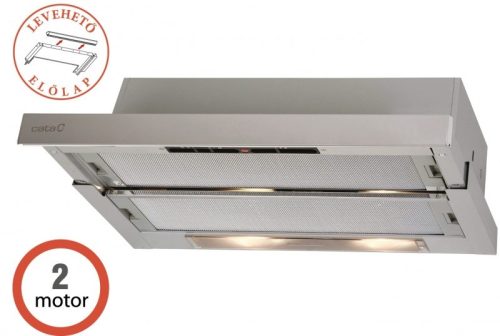 Cata TF-5250 X/L Beépíthető teleszkópos páraelszívó | 600m3/óra | 50 cm | Inox