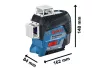 BOSCH 0601063R05 GLL 3-80 C Vonallézer (1x2,0Ah) + BM 1 Tartó + LR 7 Lézervevő + L-Boxx 136 