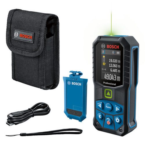 BOSCH 0601072U01 GLM 50-27 CG zöld Lézeres távolságmérő + BA 3.7V 1.0Ah A Akkumulátor