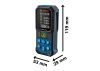 BOSCH 0601072U01 GLM 50-27 CG zöld Lézeres távolságmérő + BA 3.7V 1.0Ah A Akkumulátor