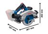 BOSCH 06016C1001 GKS 18V-57-2 GX Professional Akkus körfűrész (akku és töltő nélkül) L-Boxx-ban