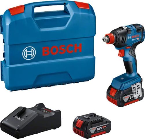 BOSCH 06019J22068V-200 Akkus ütvecsavarozó (2*4.0Ah akkuval, GAL 18V-40 töltővel L-case-ben)