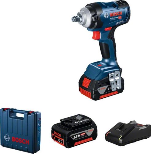 BOSCH 06019K0020 GDS 18V-400 Akkus ütvecsavarozó (2×5,0 Ah) + GAL 18V-40 töltő kofferben