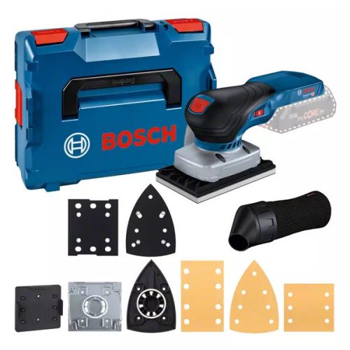 BOSCH 06019L0101 GSS 18V-13 Akkus rezgőcsiszoló (akku és töltő nélkül, 3 tárcsa) L-Boxx-ban