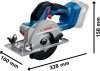 BOSCH 06019M3122 GKS 18V-51 Professional Akkus körfűrész (2x 18V 4.0Ah, GAL 18V-20) kartondobozban