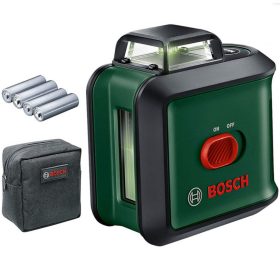   BOSCH 0603663E00 UniversalLevel 360 Keresztvonalas zöld szintezőlézer + 4 db 1.5 V-os LR6 AA