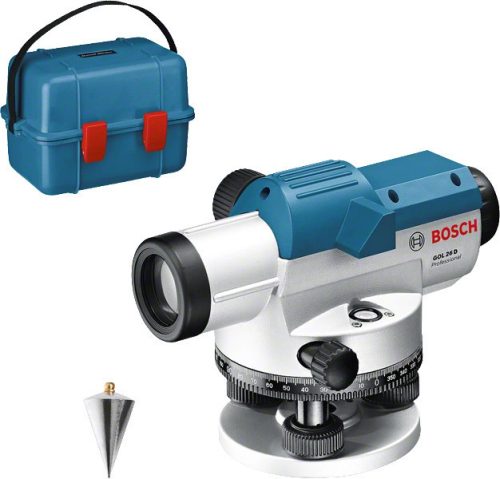 BOSCH 061599400E GOL 26 D Optikai szintezőkészülék + BT 160 Állvány + GR 500 Mérőléc