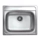 EVIDO AQUA natúr rozsdamentes acél mosogató, 570 x 490 mm