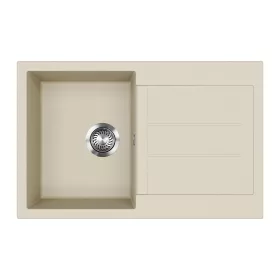 EVIDO Cubo 45S gránit mosogató, 780 x 500 mm, bézs