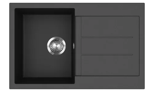 EVIDO Cubo 45S gránit mosogató, 780 x 500 mm,  antracit