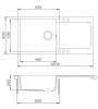 EVIDO Cubo XL 6S gránit mosogató, 1000 x 500 mm, bézs