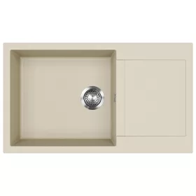   EVIDO Cubo XL 6S compact gránit mosogató, 860 x 500 mm, bézs