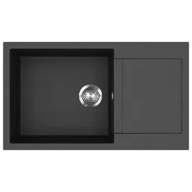   EVIDO Cubo XL 6S compact gránit mosogató, 860 x 500 mm, antracit