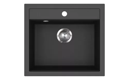 EVIDO Quadro 6 gránit mosogató, 562 x 510 mm, antracit