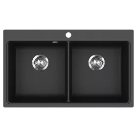 EVIDO Quadro 9 gránit mosogató, 860 x 510 mm, antracit