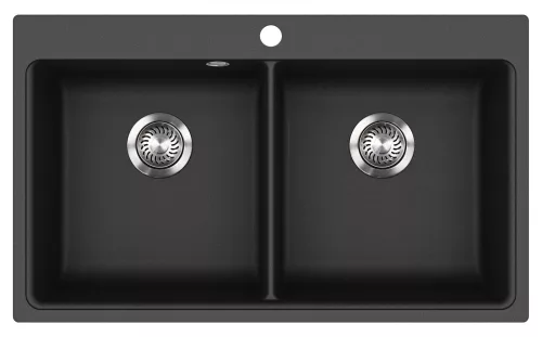 EVIDO Quadro 9 gránit mosogató, 860 x 510 mm, antracit