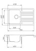 EVIDO Home 45S gránit mosogató, 765 x 460mm, bézs