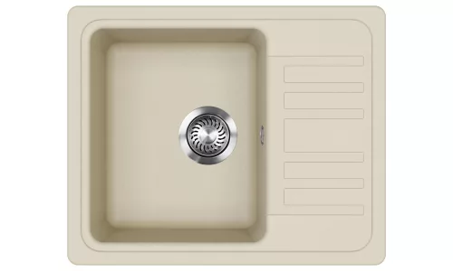 EVIDO Home 45S compact gránit mosogató, 575 x 460 mm, bézs