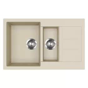 EVIDO Cubo 6S compact gránit mosogató 800x500 bézs