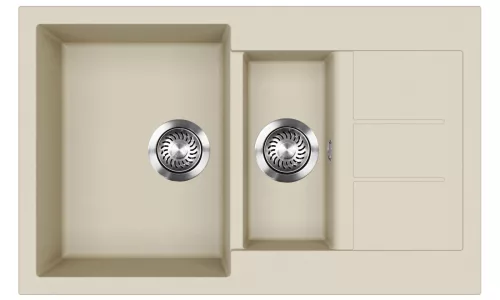 EVIDO Cubo 6S compact gránit mosogató 800x500 bézs