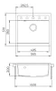 EVIDO Quadro 6 gránit mosogató, 562 x 510mm, avena