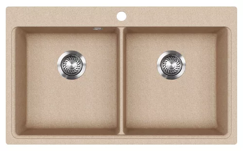 EVIDO Quadro 9 gránit mosogató, 860 x 510mm, avena