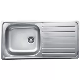   EVIDO Typon XL 6S rozsdamentes mosogató, egymedence, csepegtető, 100 x 50 cm, 3 1/2" lef., natúr