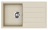 EVIDO EASY 45S gránit mosogató 760x440 bézs, doboz nélkül, lefolyógarnitúrával