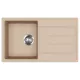 EVIDO Easy 45S gránit mosogató, 760 x 440 mm, avena, doboz nélkül, lefolyógarnitúrával