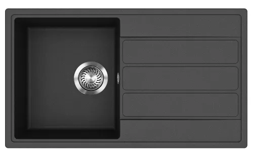 EVIDO Easy 45S gránit mosogató, 760 x 440 mm, antracit