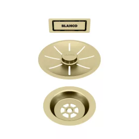   BLANCO InFino szett egy medencés mosogatóhoz, satin gold, lefolyógarnitúrát nem tartalmaz