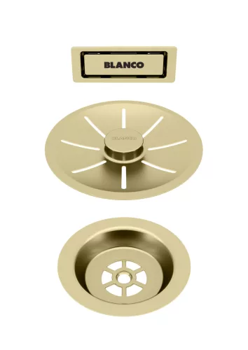 BLANCO InFino szett egy medencés mosogatóhoz, satin gold, lefolyógarnitúrát nem tartalmaz
