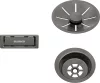 BLANCO InFino szett egy medencés mosogatóhoz, satin dark steel, lefolyógarnitúrát nem tartalmaz