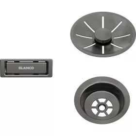   BLANCO InFino szett egy medencés mosogatóhoz, satin dark steel, lefolyógarnitúrát nem tartalmaz