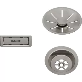   BLANCO InFino szett egy medencés mosogatóhoz, satin platinum, lefolyógarnitúrát nem tartalmaz