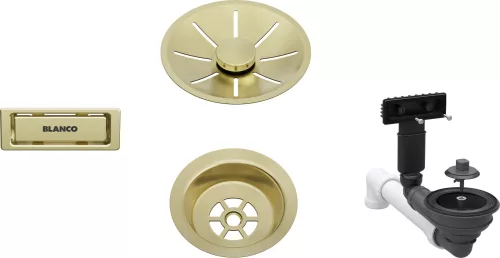 BLANCO InFino lefolyógarnitúra, satin gold, 3 1/2