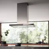 FALMEC LUMINA LED NRS sziget páraelszívó, 90 cm, inox/fekete üveg