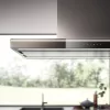 FALMEC LUMINA NRS sziget páraelszívó, 90 cm, inox/fekete üveg