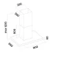 FALMEC PLANE PLUS sziget páraelszívó, 90 cm, inox