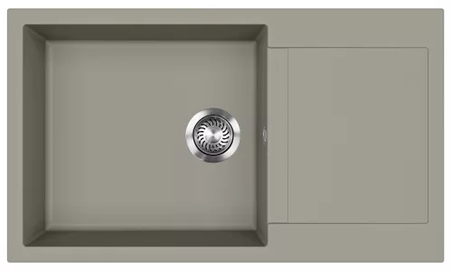 EVIDO Cubo XL 6S compact gránit mosogató, 860 x 500 mm, platina