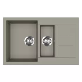 EVIDO Cubo 6S compact gránit mosogató 800x500 platina