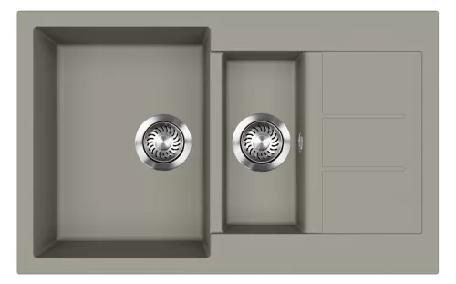 EVIDO Cubo 6S compact gránit mosogató 800x500 platina