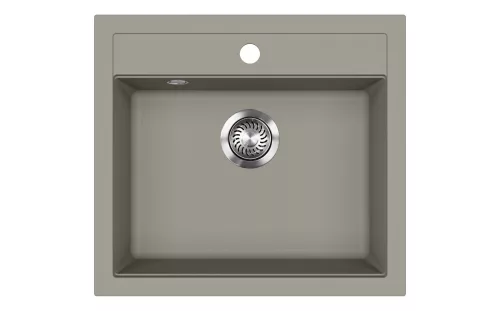 EVIDO Quadro 6 gránit mosogató, 562 x 510 mm, platina
