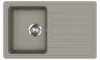 EVIDO Home 45S gránit mosogató, 765 x 460mm, platina